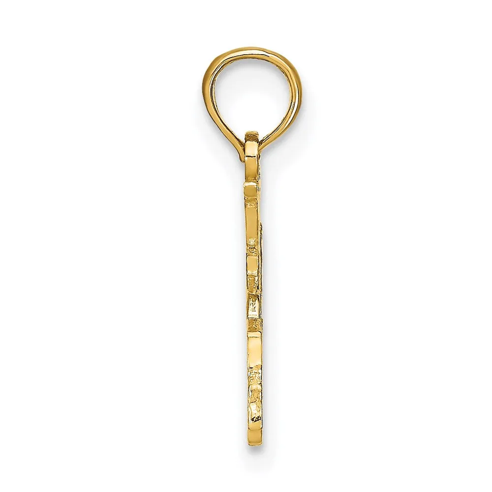 14K 15  in Cut-out Heart charm