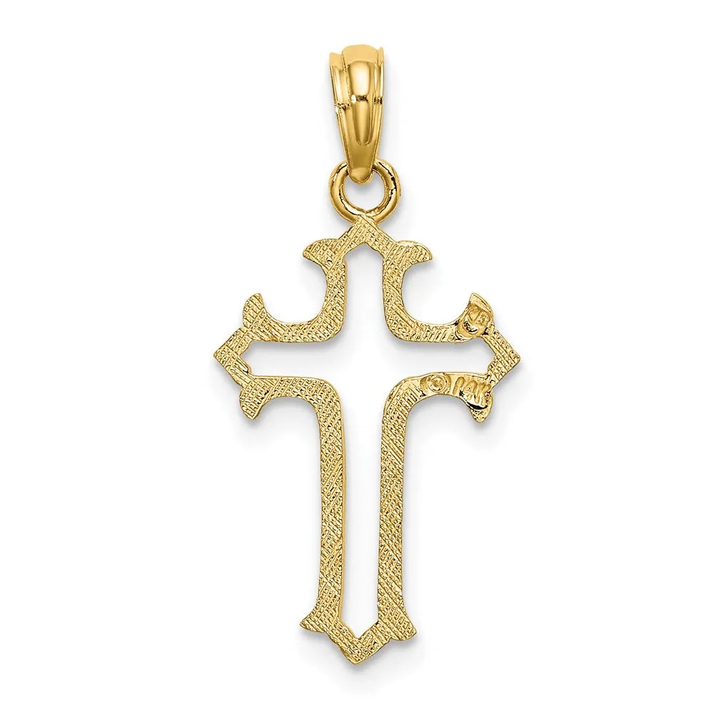 14K Cut-Out Cross Charm