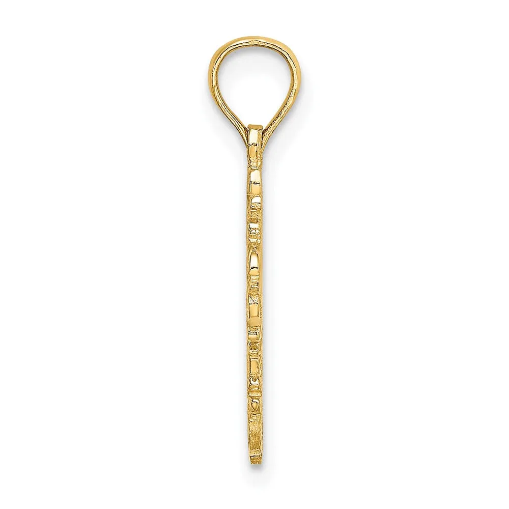 14K Cut-Out Delicate Cross Charm