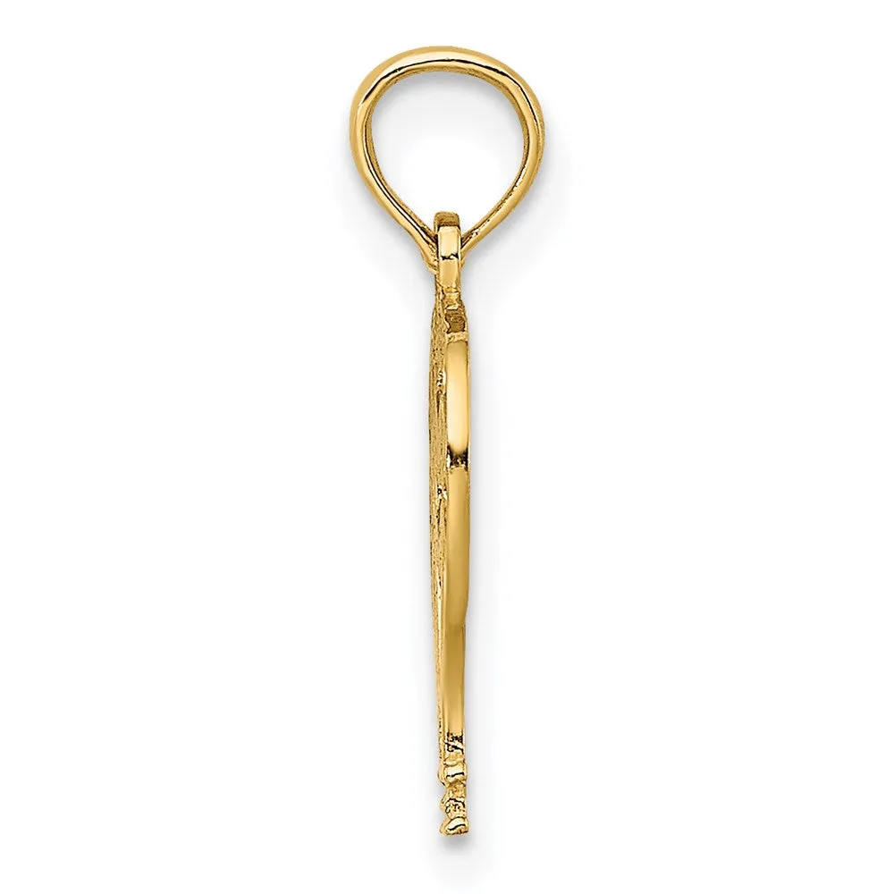14K Cut-Out Flat Hot Air Balloon Charm