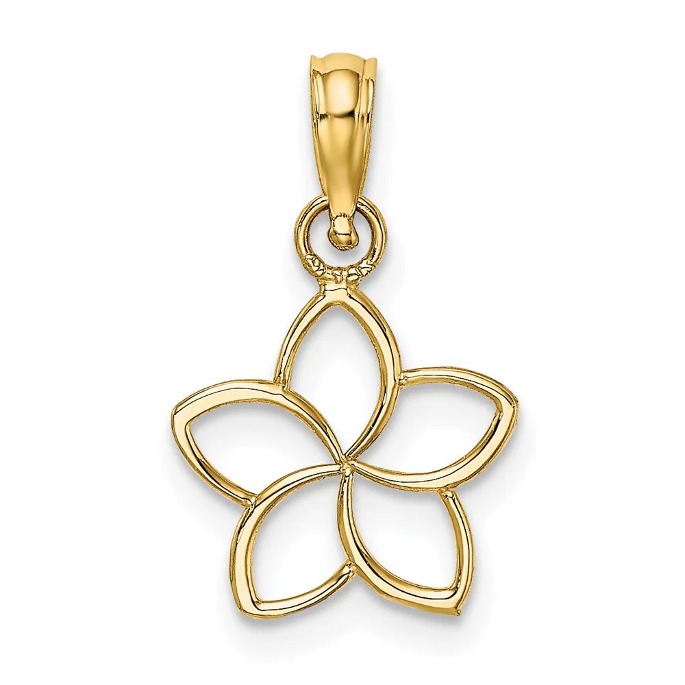 14k Cut Out Flower Charm