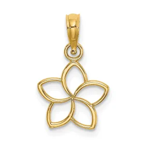 14k Cut Out Flower Charm