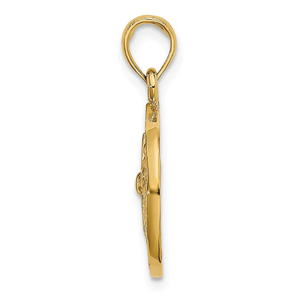 14K Cut-Out Sand Dollar Charm