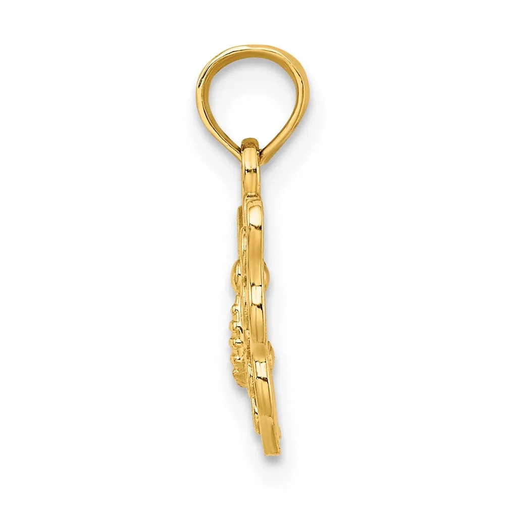 14K Cut-Out Small Butterfly Charm