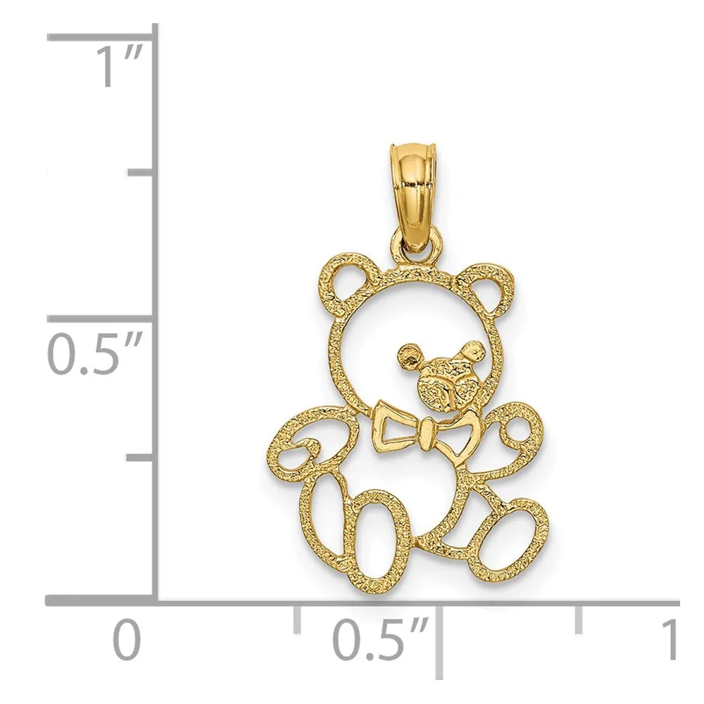 14K Cut out Teddy Bear Charm