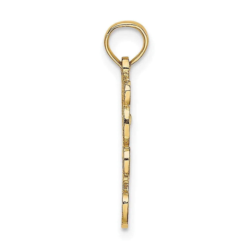 14K Cut out Teddy Bear Charm