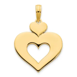 14ky Cut Out Heart Pendant