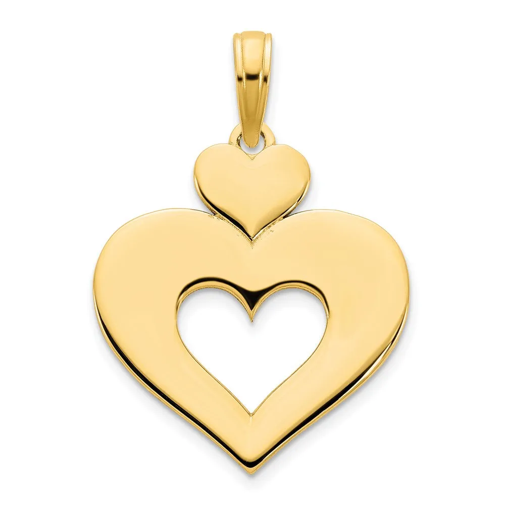 14ky Cut Out Heart Pendant