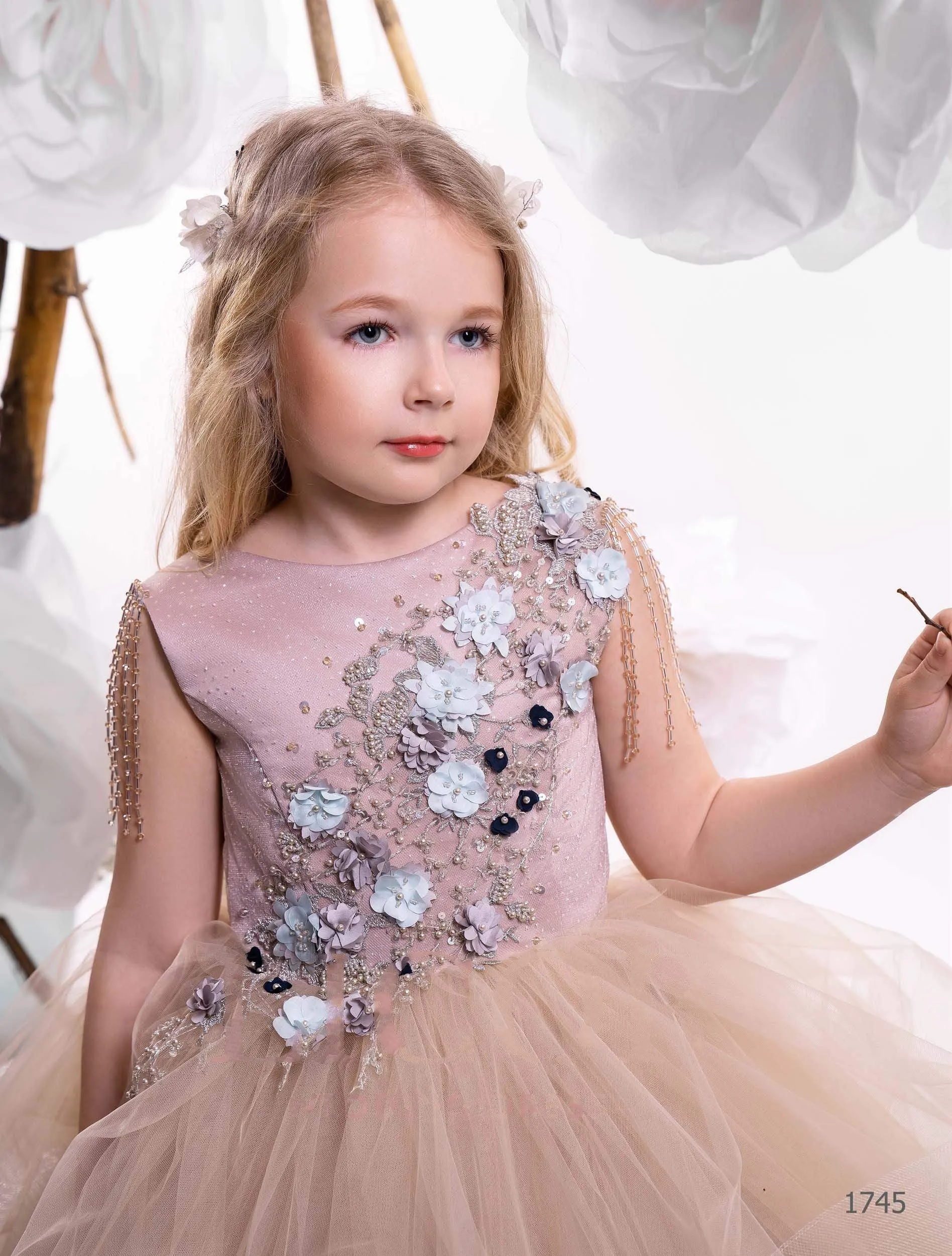 1745 Alexandria Tank-top Ruffled Gown