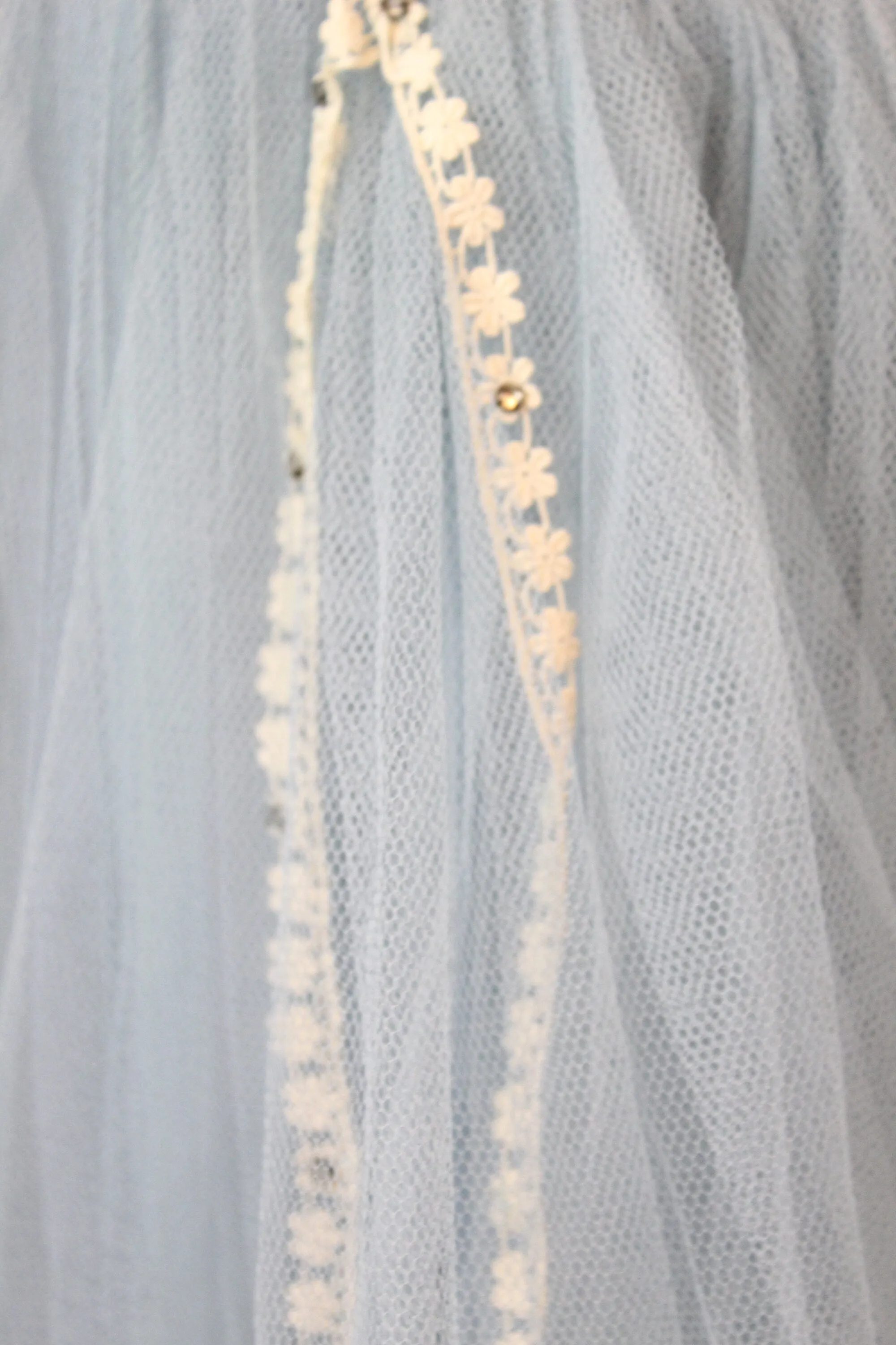 1950s blue CUPCAKE lace tulle dress small  | new spring summer