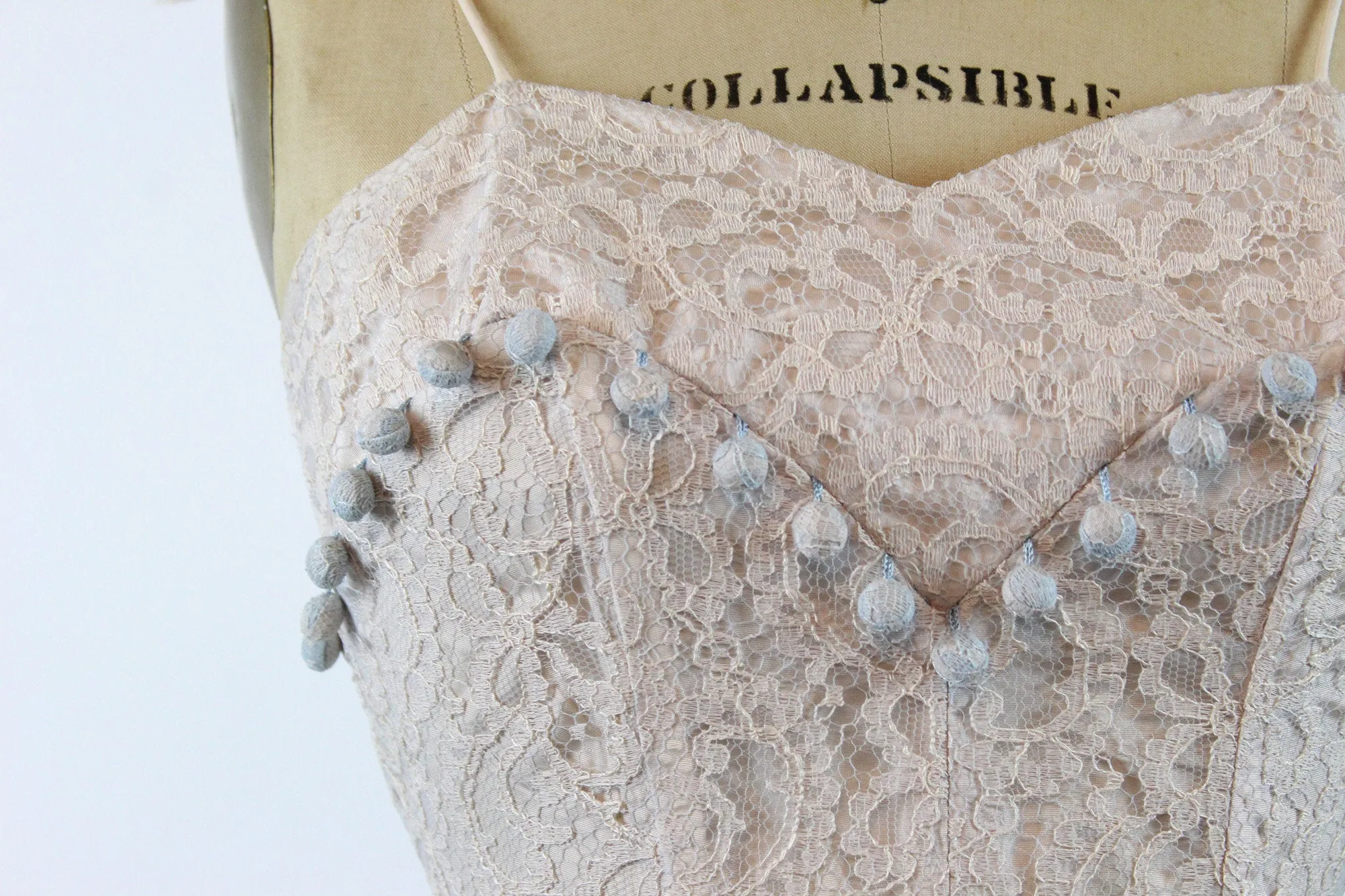 1950s LACE dress and BOLERO xs | new spring