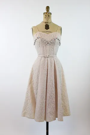 1950s LACE dress and BOLERO xs | new spring