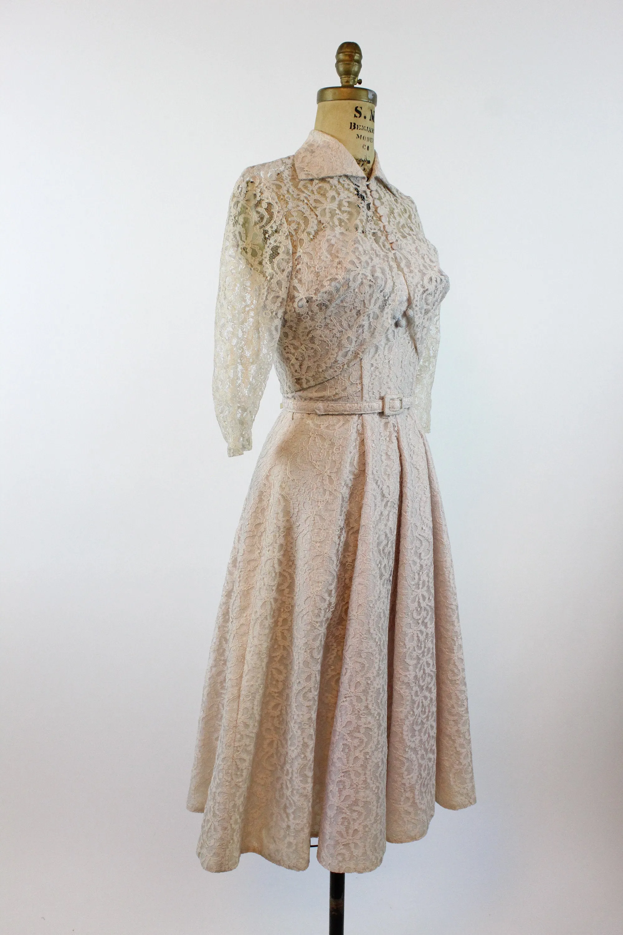 1950s LACE dress and BOLERO xs | new spring