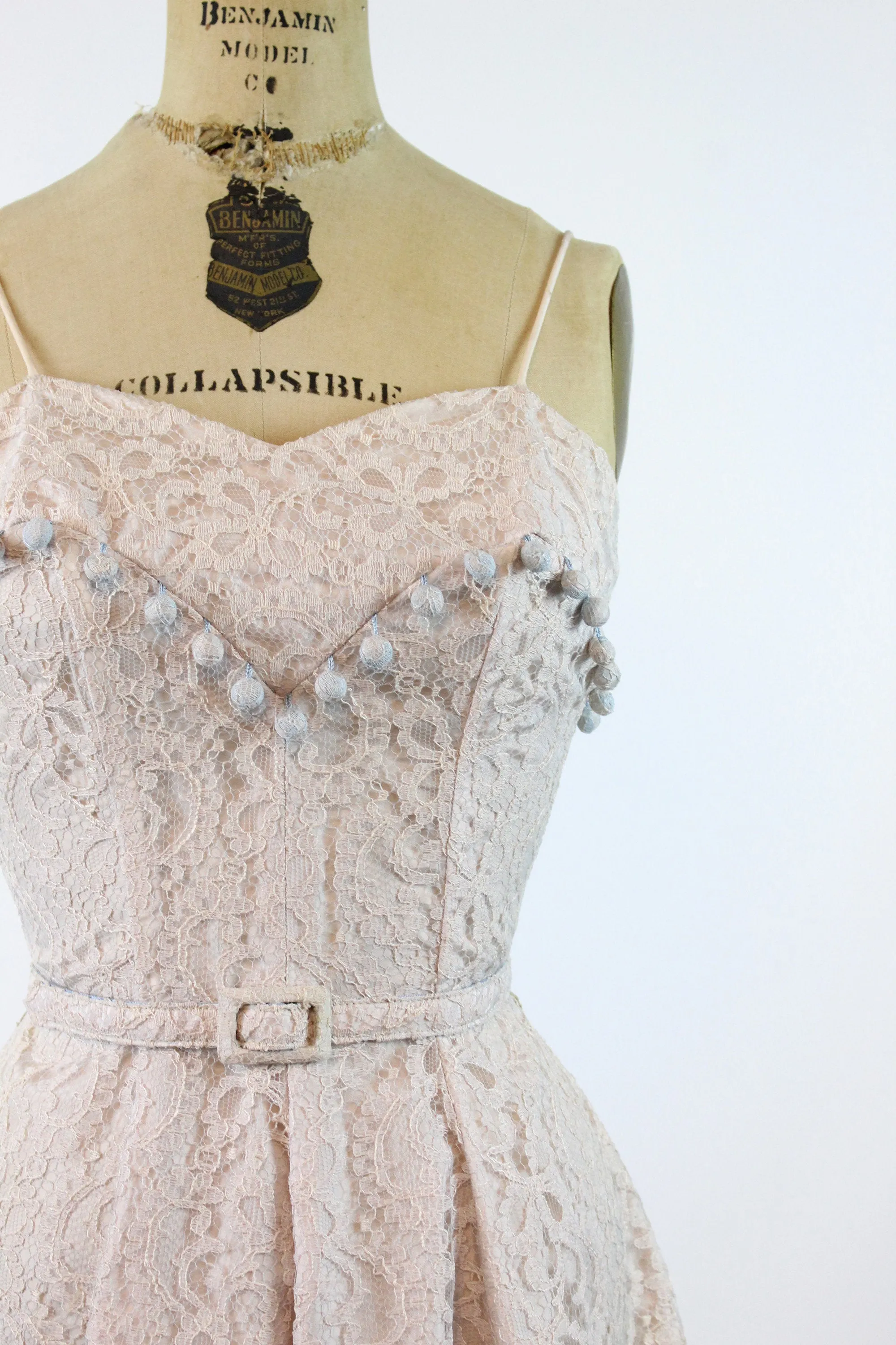 1950s LACE dress and BOLERO xs | new spring