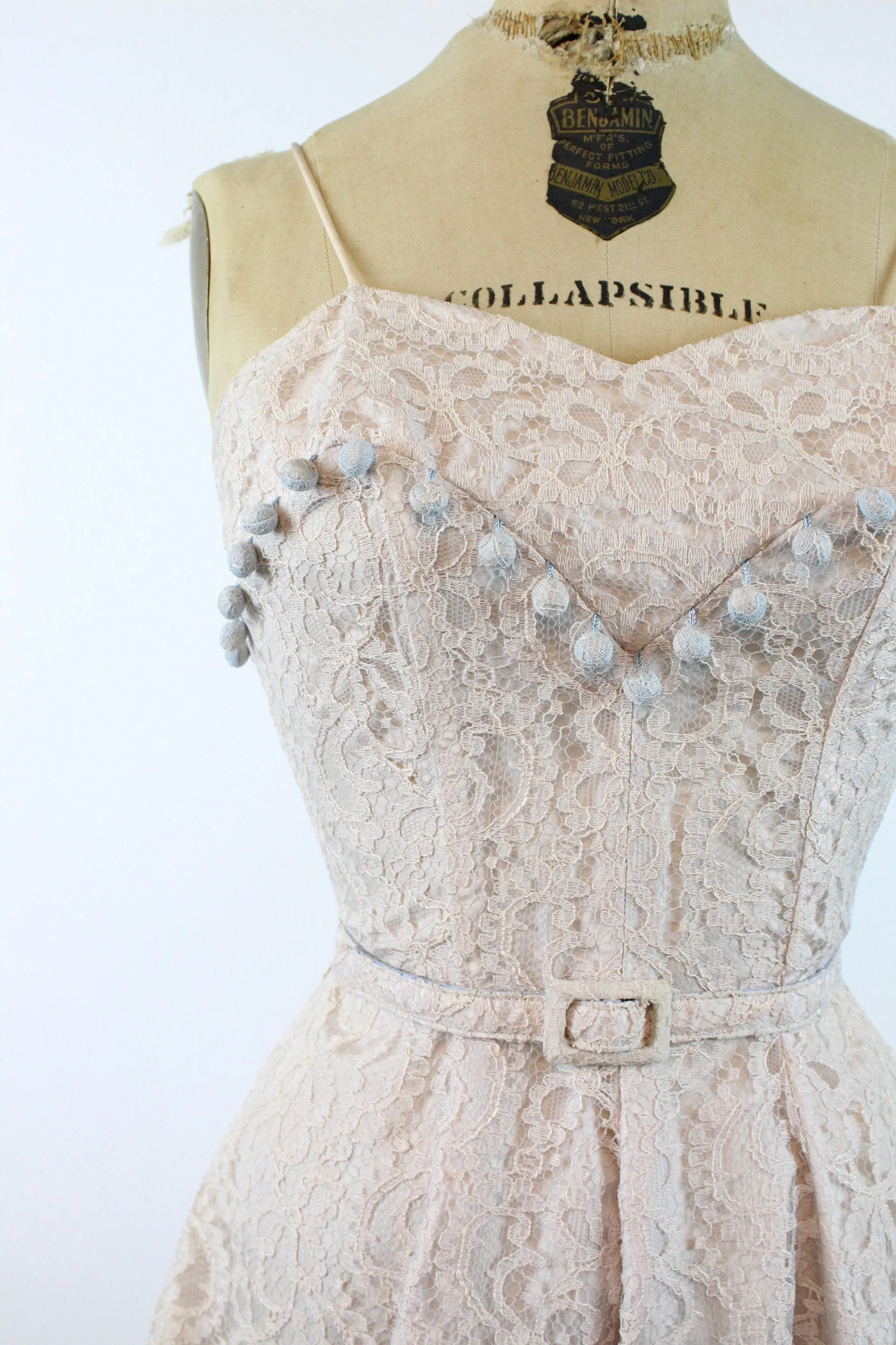 1950s LACE dress and BOLERO xs | new spring