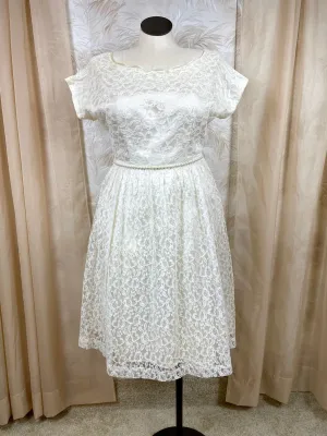 1950's Lace Scalloped Collar Dress