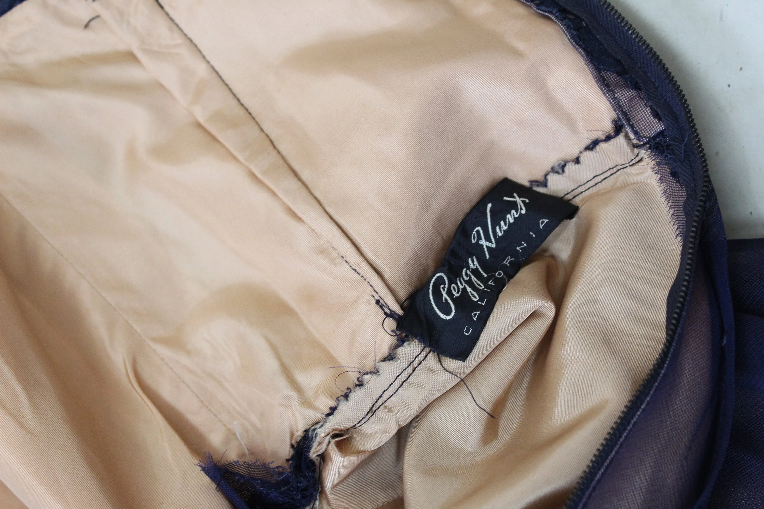 1950s PEGGY HUNT strapless OVERSKIRT dress small  | new spring summer