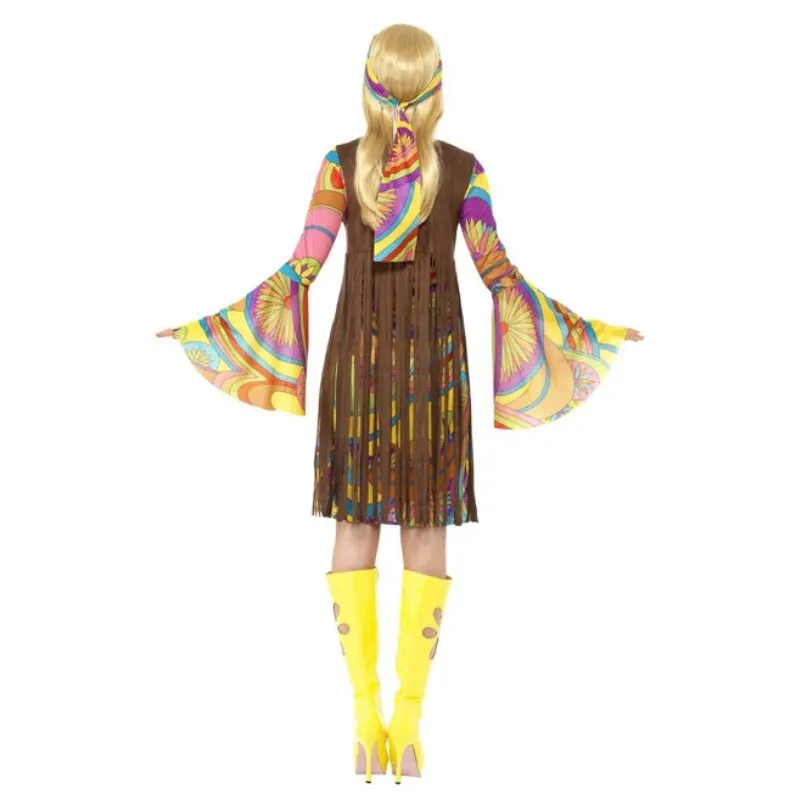 1960s Groovy Lady Dress and Fringed Vest