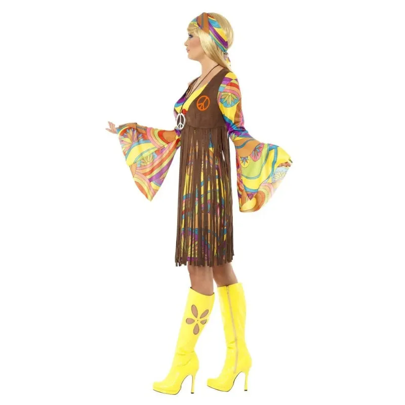 1960s Groovy Lady Dress and Fringed Vest