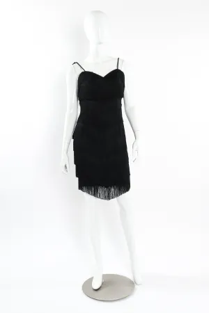 1990s Couture Fringe Flapper Dress