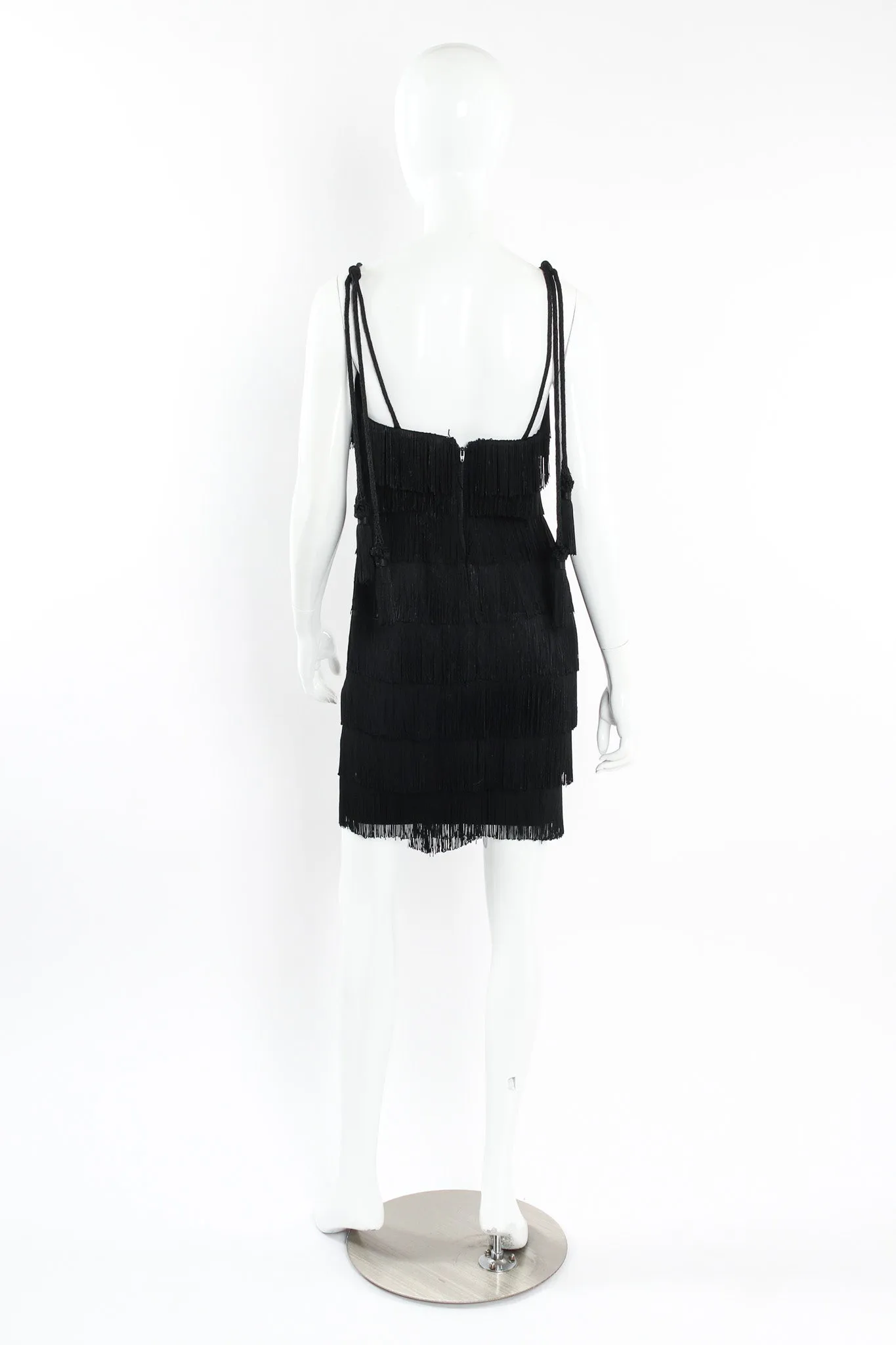1990s Couture Fringe Flapper Dress