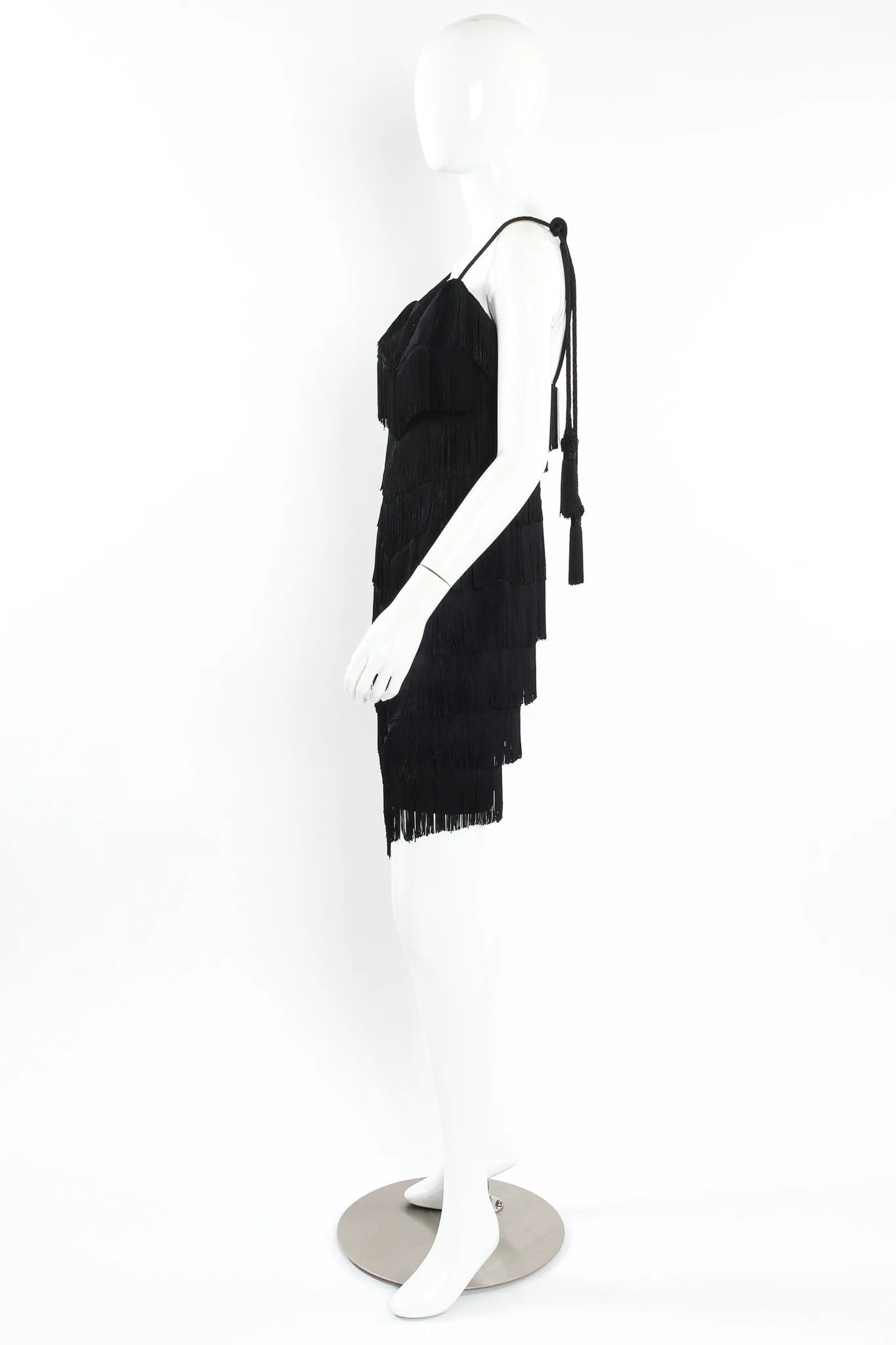 1990s Couture Fringe Flapper Dress