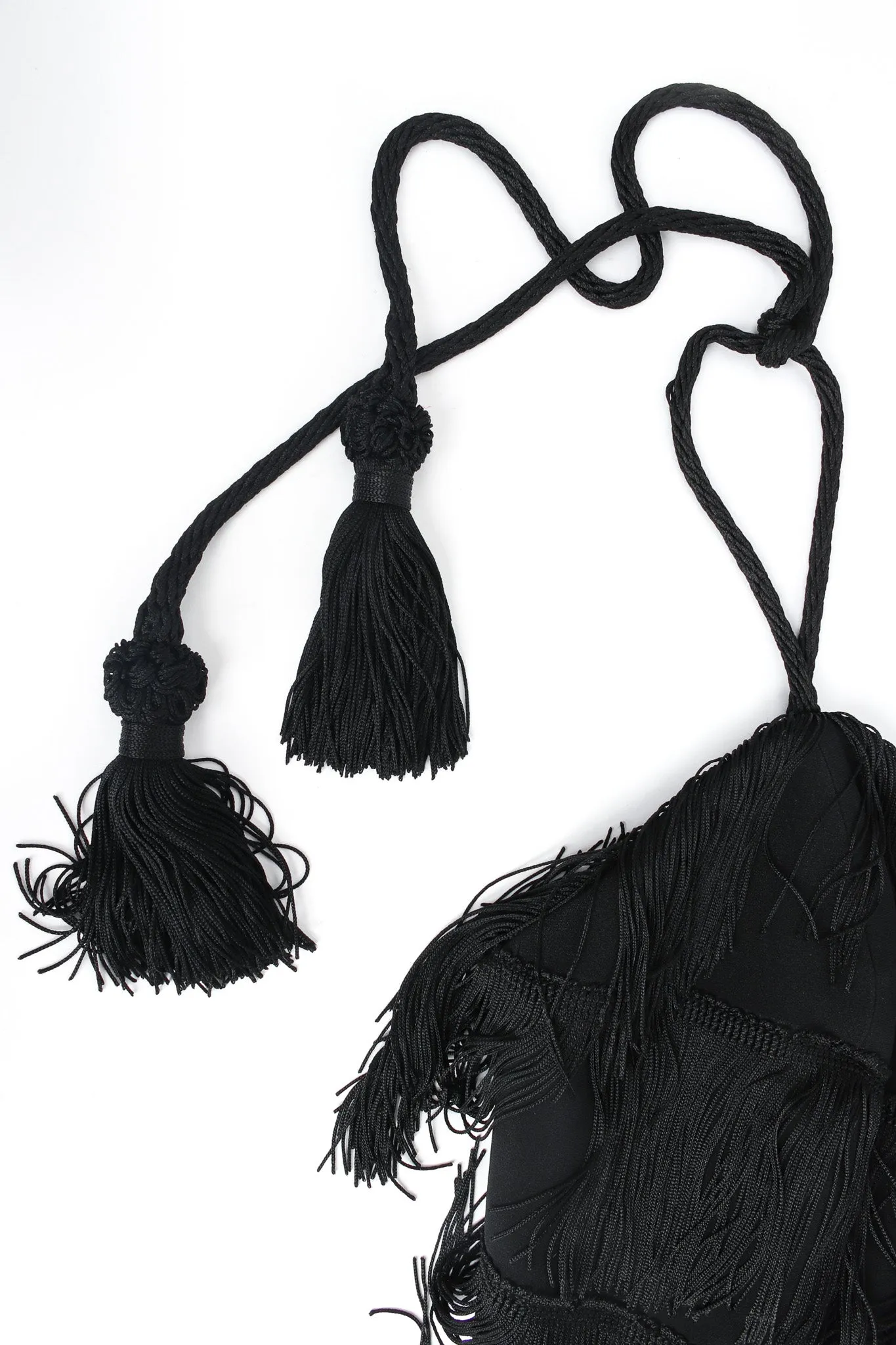 1990s Couture Fringe Flapper Dress