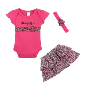3 Piece Ruffled Dress Set for Baby Girls