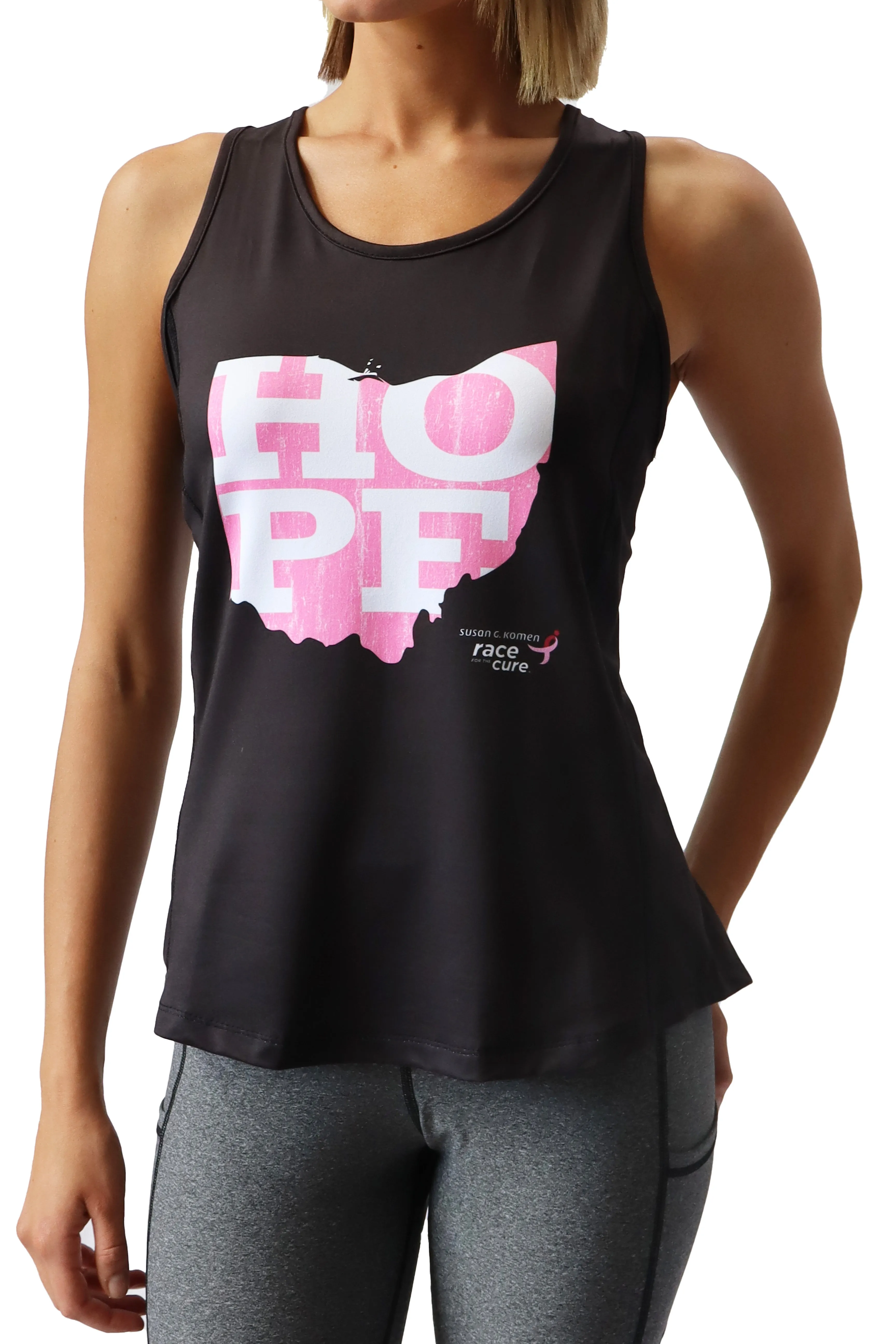 3013 - Komen Ohio Hope Open Back Tank/Black