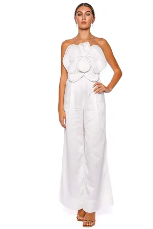 A Flor De Piel Sculpted Strapless Jumpsuit