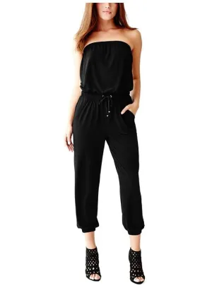 A. Guess Black Strapless jumpsuit/ Woman's designer clothing