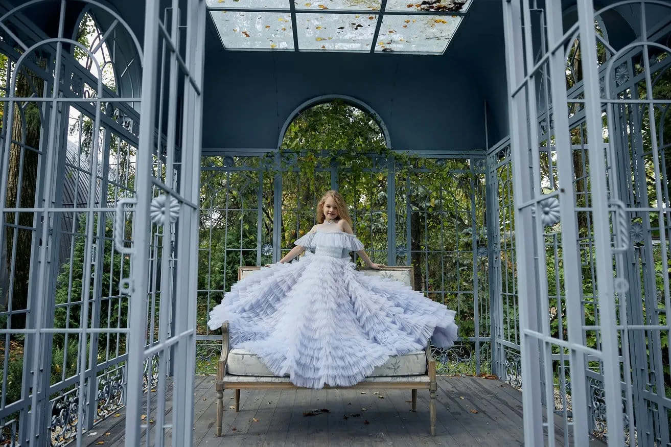 AB039 Ruffled Flower Girl Dress