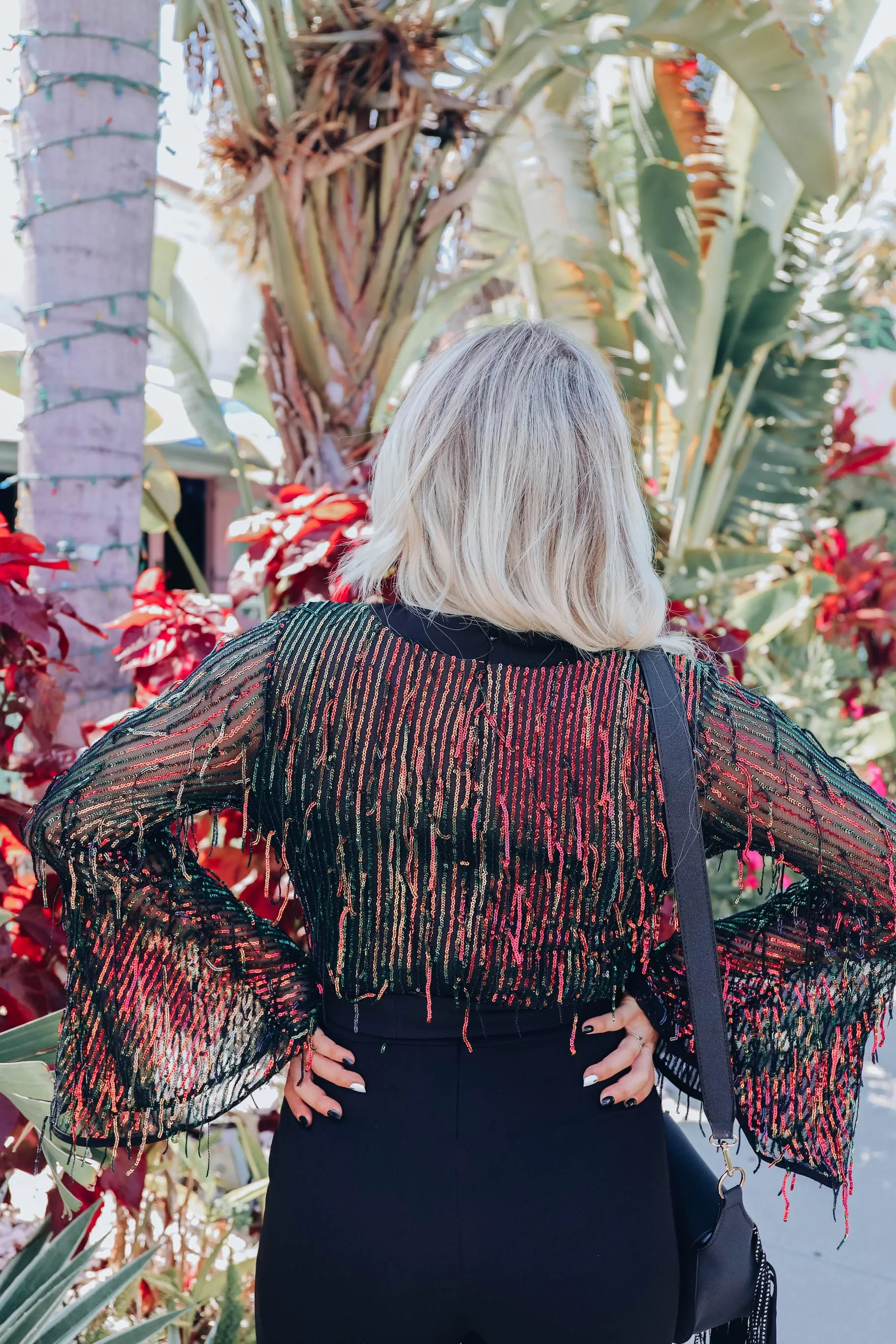 After Dark Sequin Fringe Jumpsuit