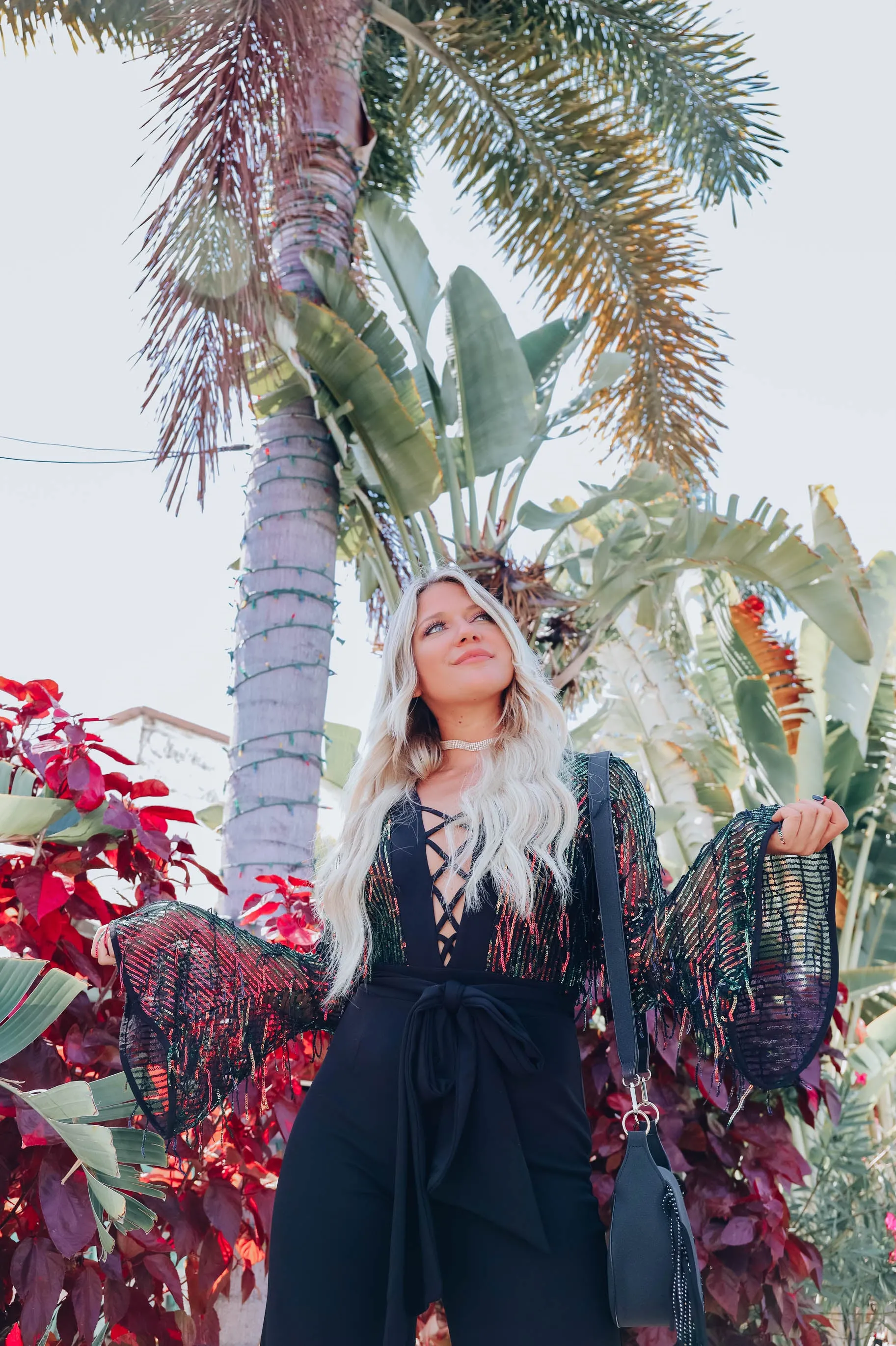 After Dark Sequin Fringe Jumpsuit
