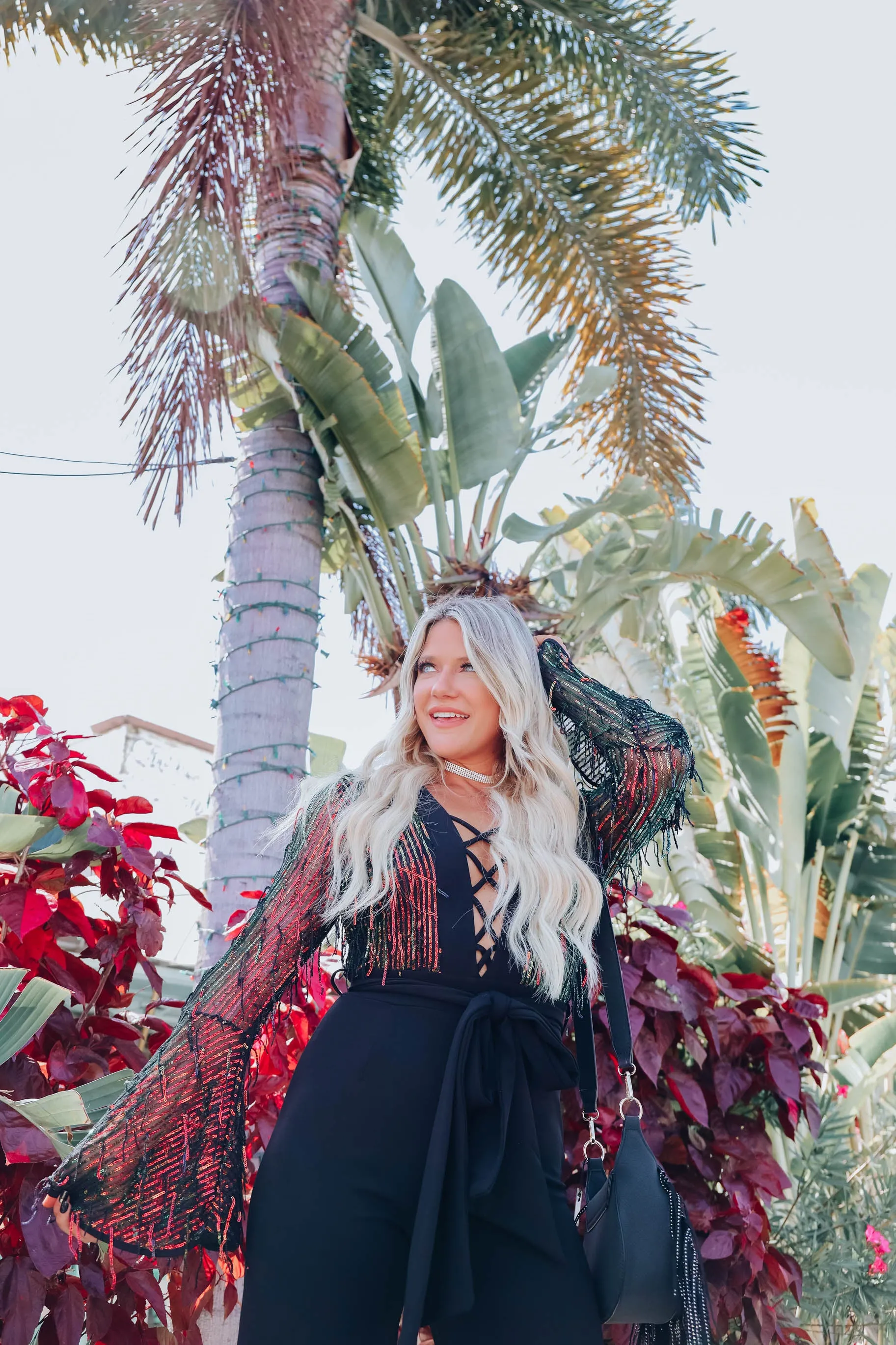 After Dark Sequin Fringe Jumpsuit
