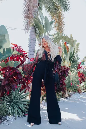After Dark Sequin Fringe Jumpsuit