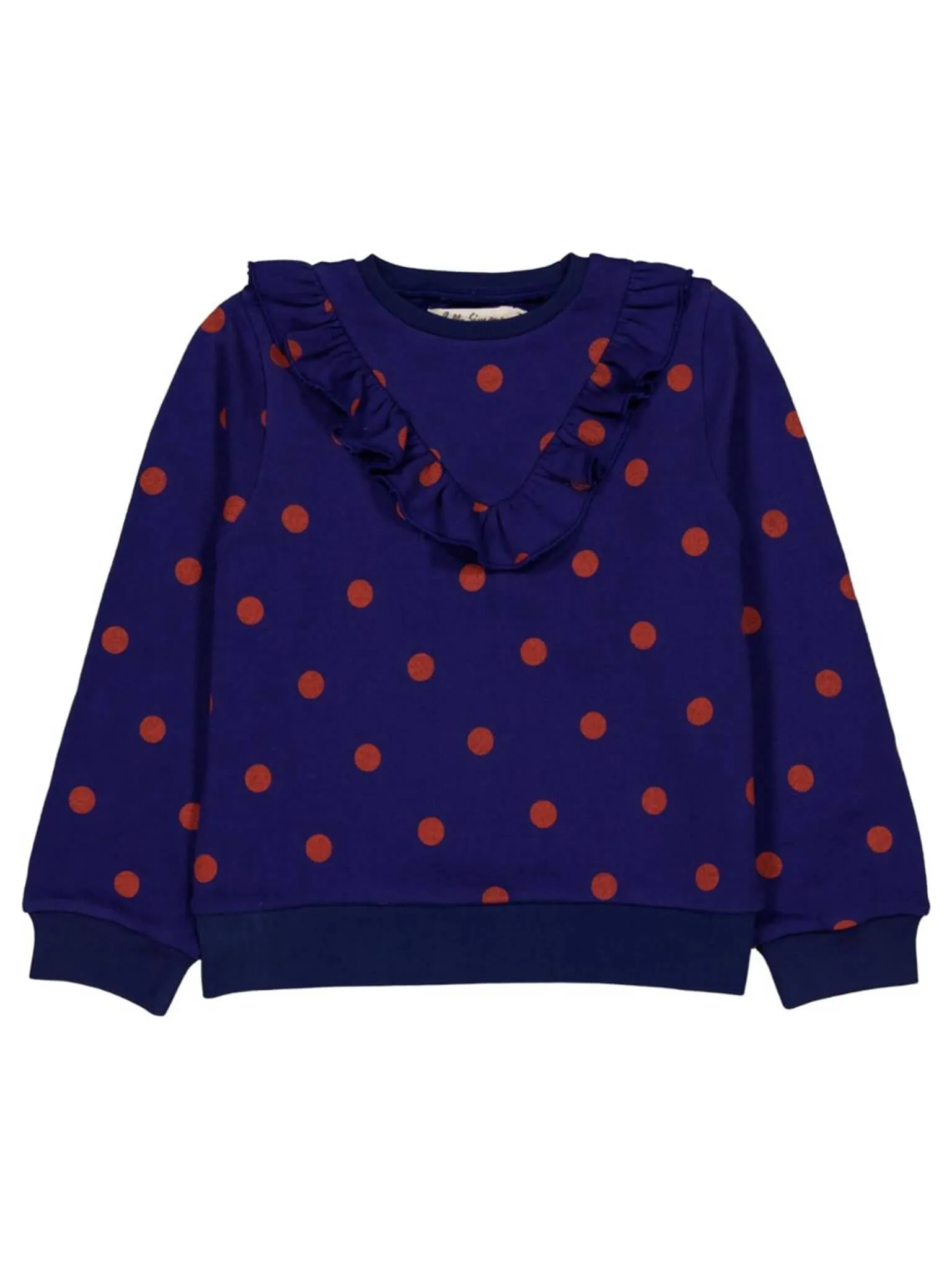 Albertine Dots Blue Sweatshirt Top