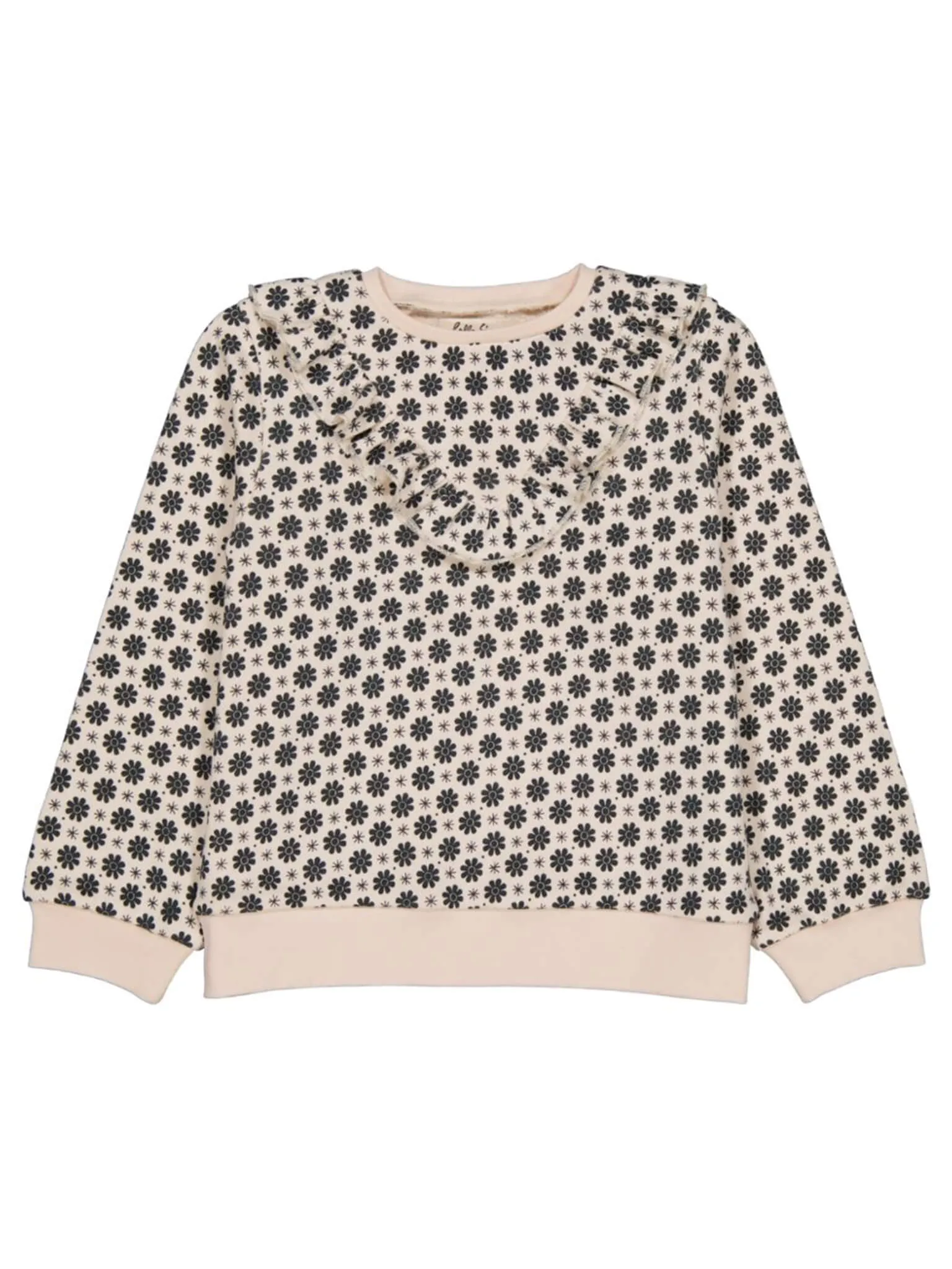 Albertine Jeannette Black Flower Print Sweatshirt Top
