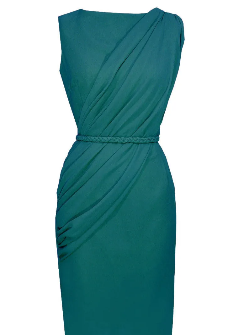 Alexia Draped Column Gown - All Colors