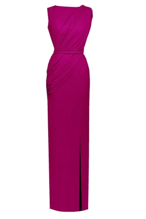 Alexia Draped Column Gown - All Colors