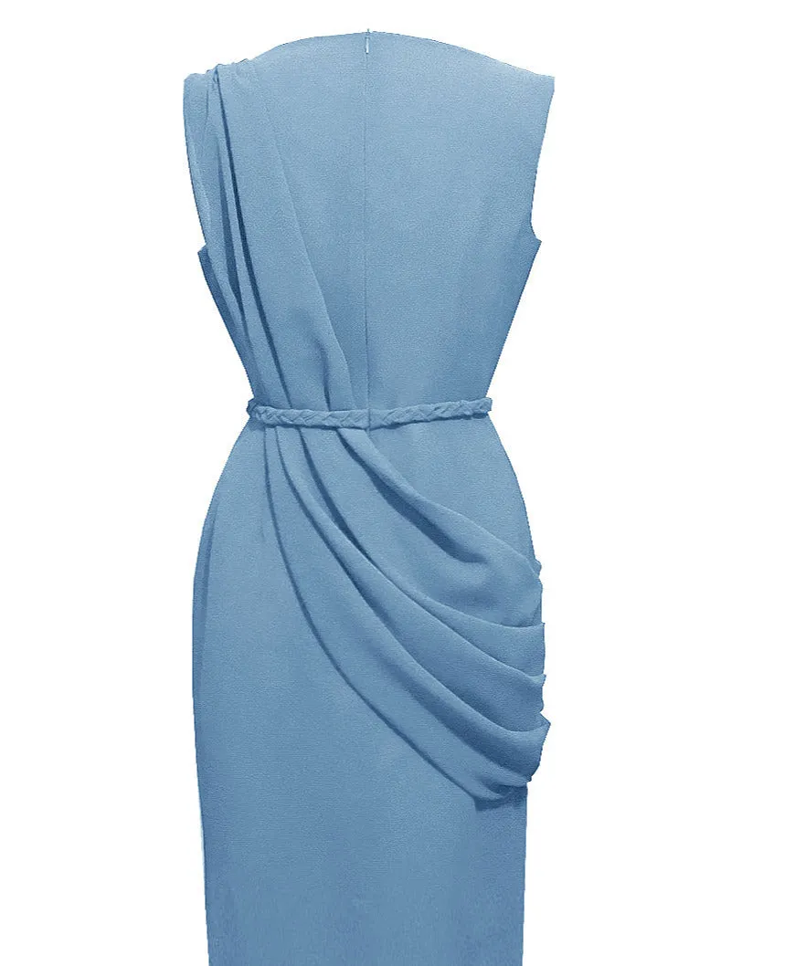 Alexia Draped Column Gown - All Colors