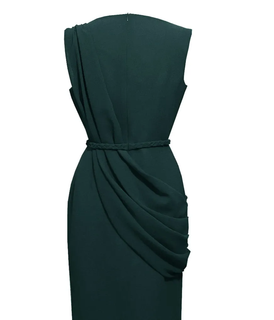Alexia Draped Column Gown - All Colors