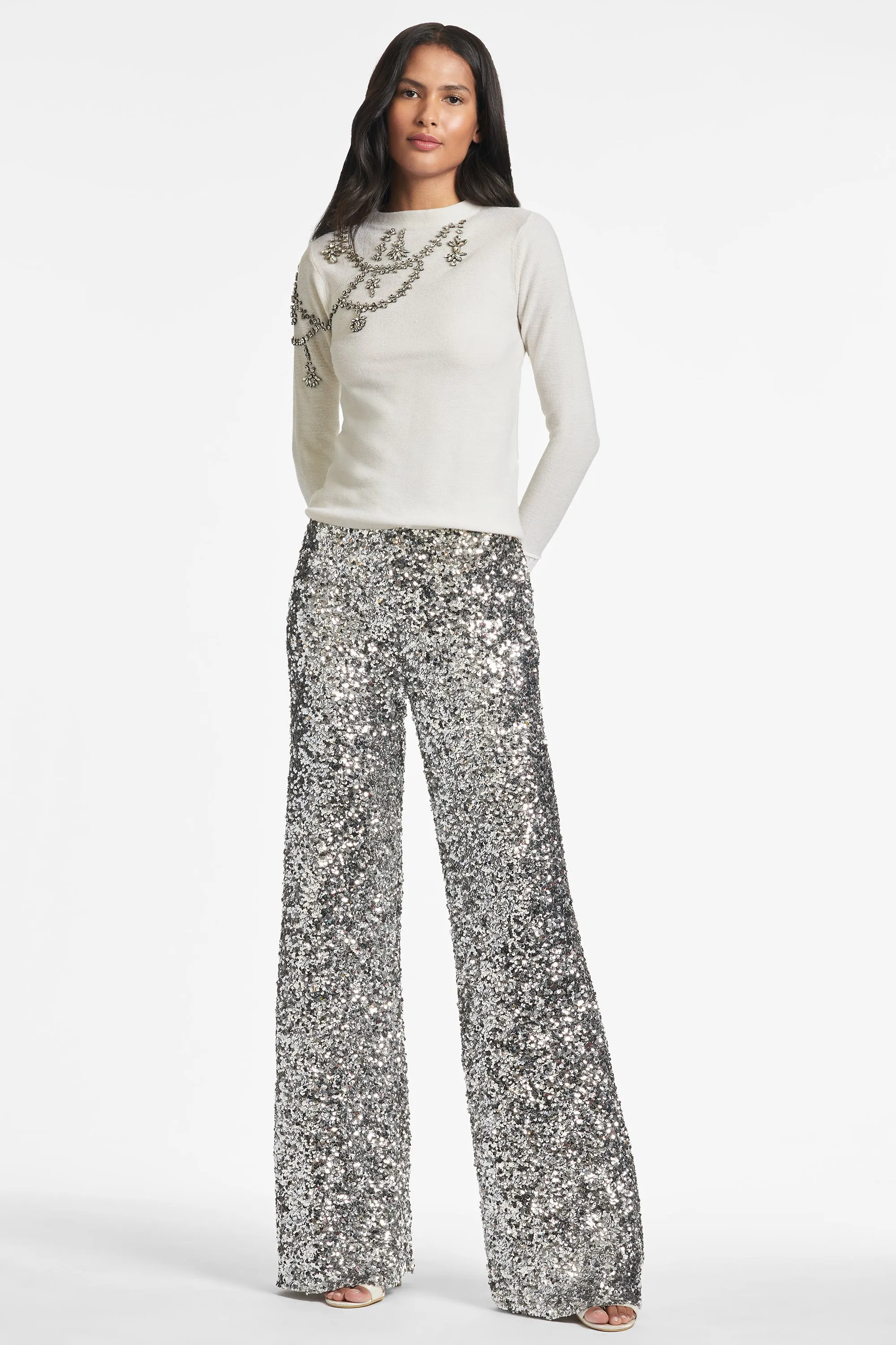 Alli Pant - Silver Sequins - Final Sale