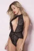 Allison All Over Lace Plunge Teddy