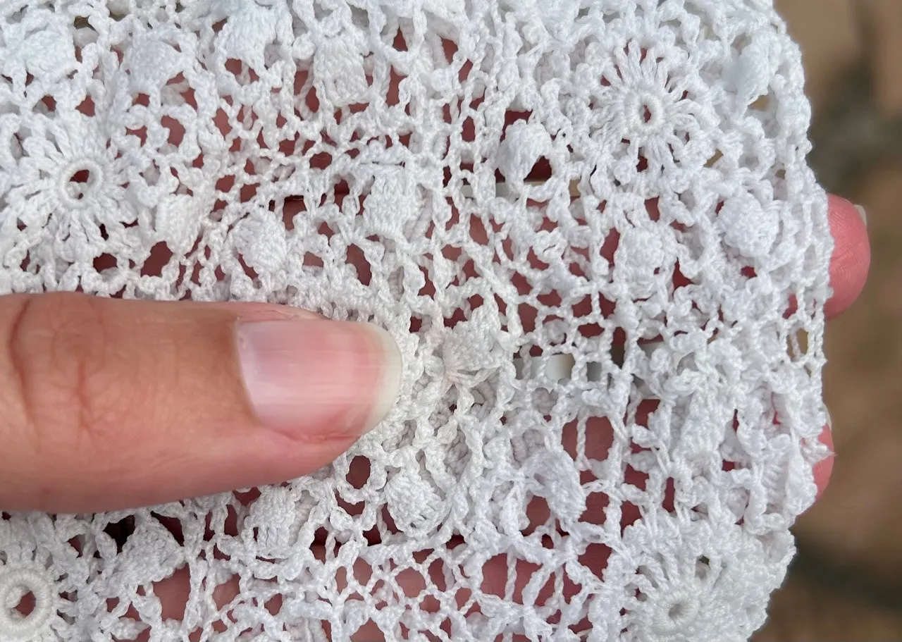 Antique Irish crochet lace dress . vintage wedding dress . size xs to small