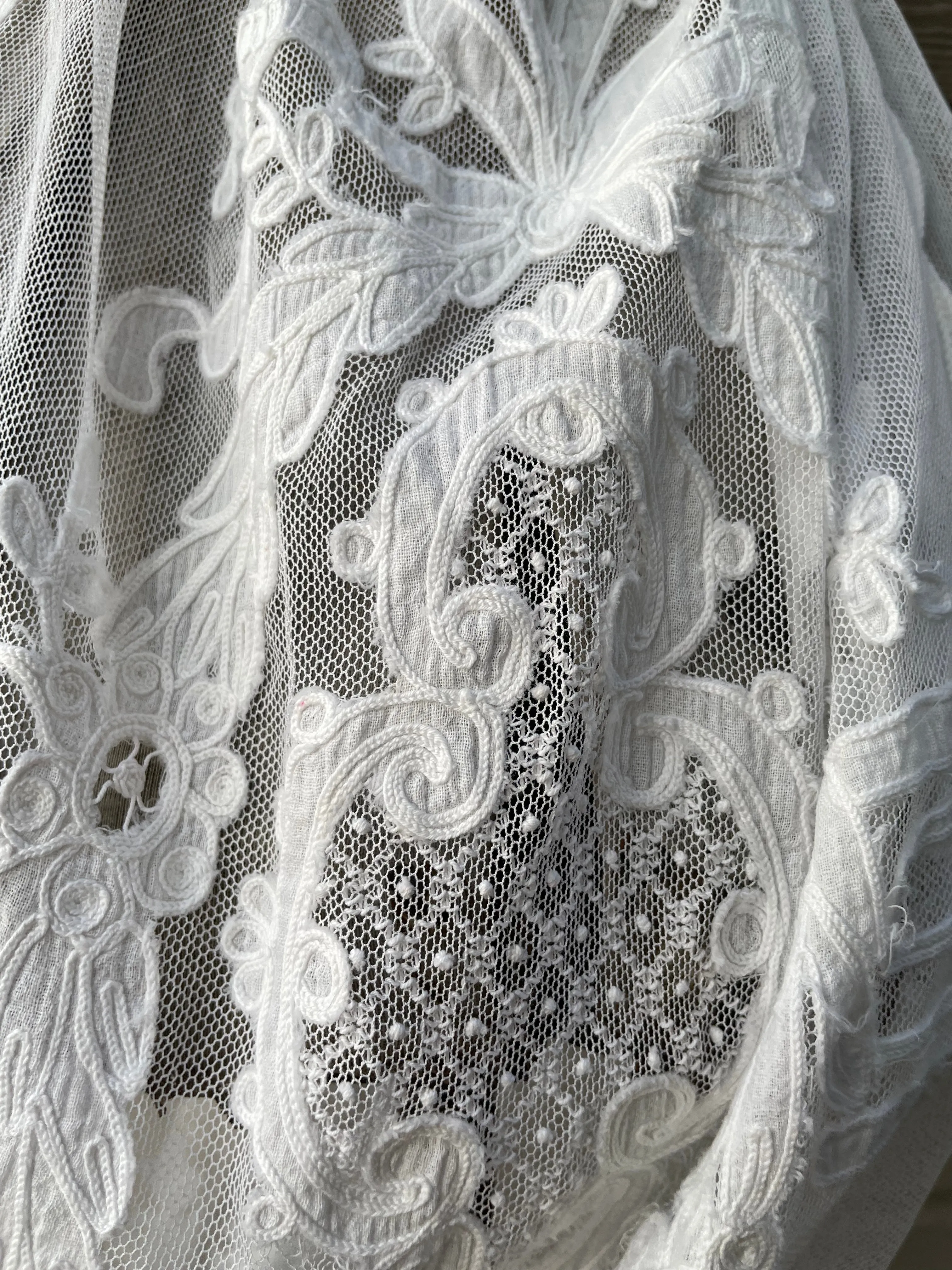Antique Tambour Lace Handmade Dress