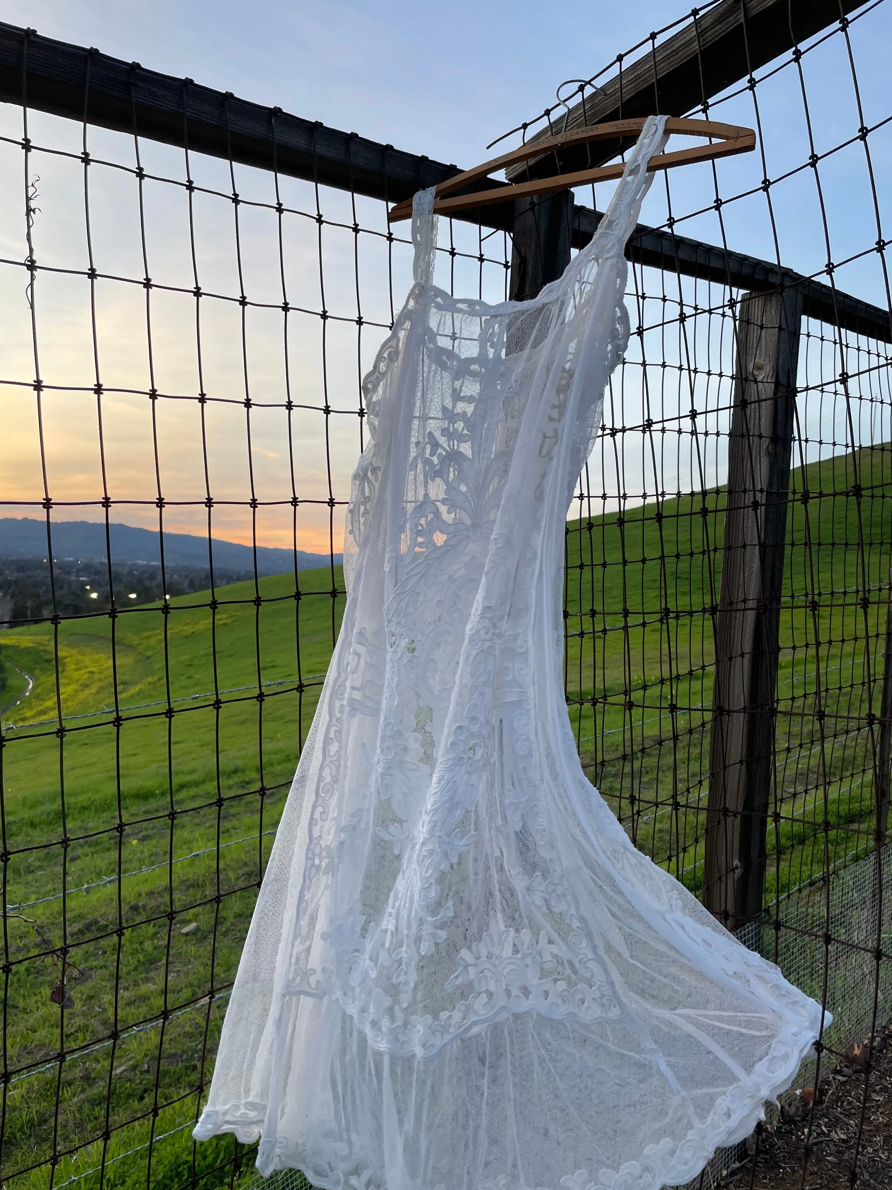 Antique Tambour Lace Handmade Dress