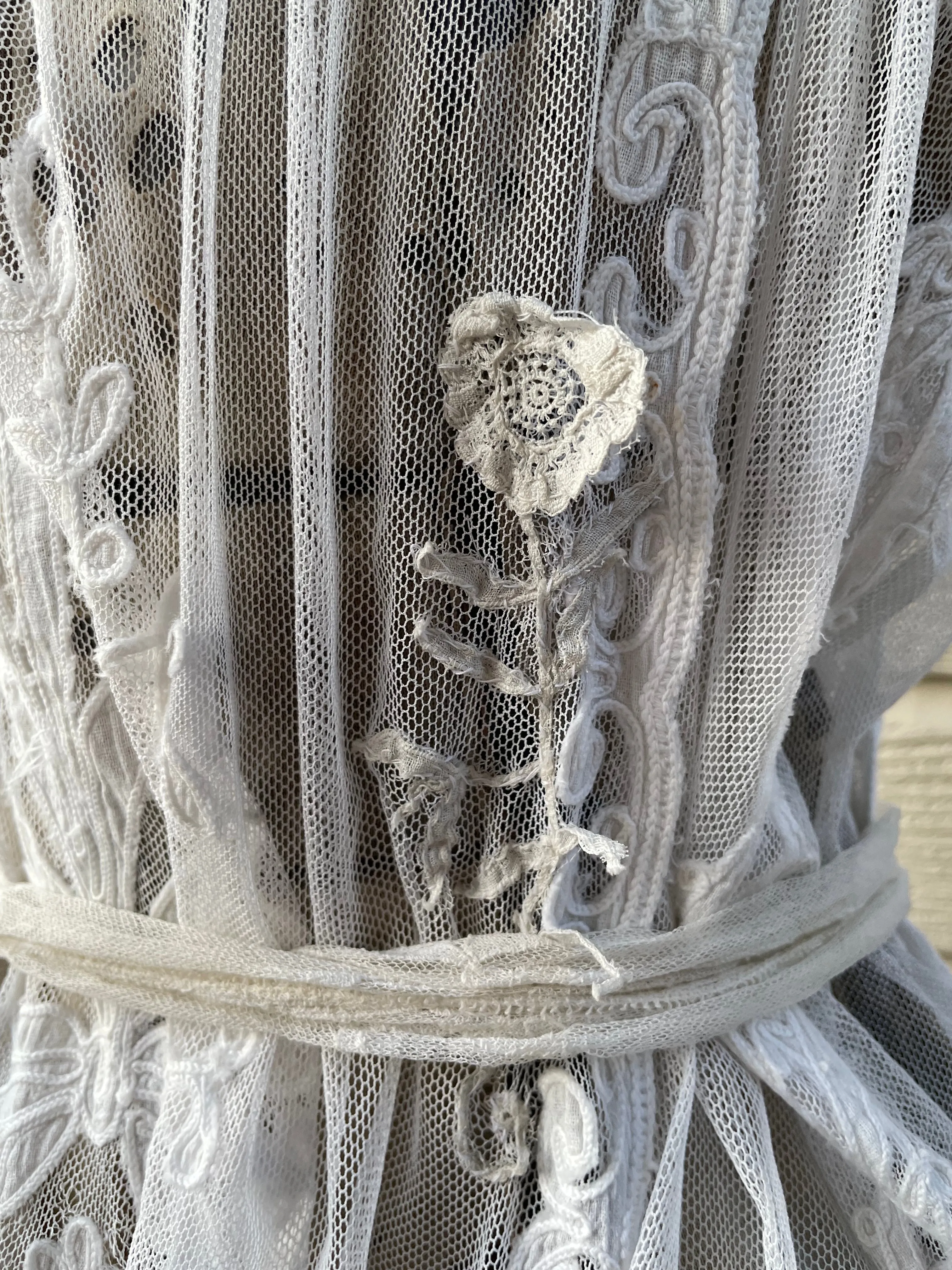 Antique Tambour Lace Handmade Dress