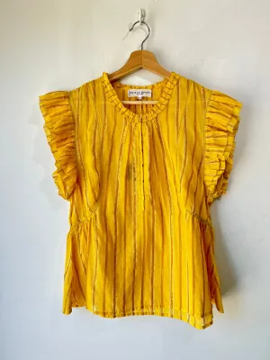 Apiece Apart Yellow Ruffle Top