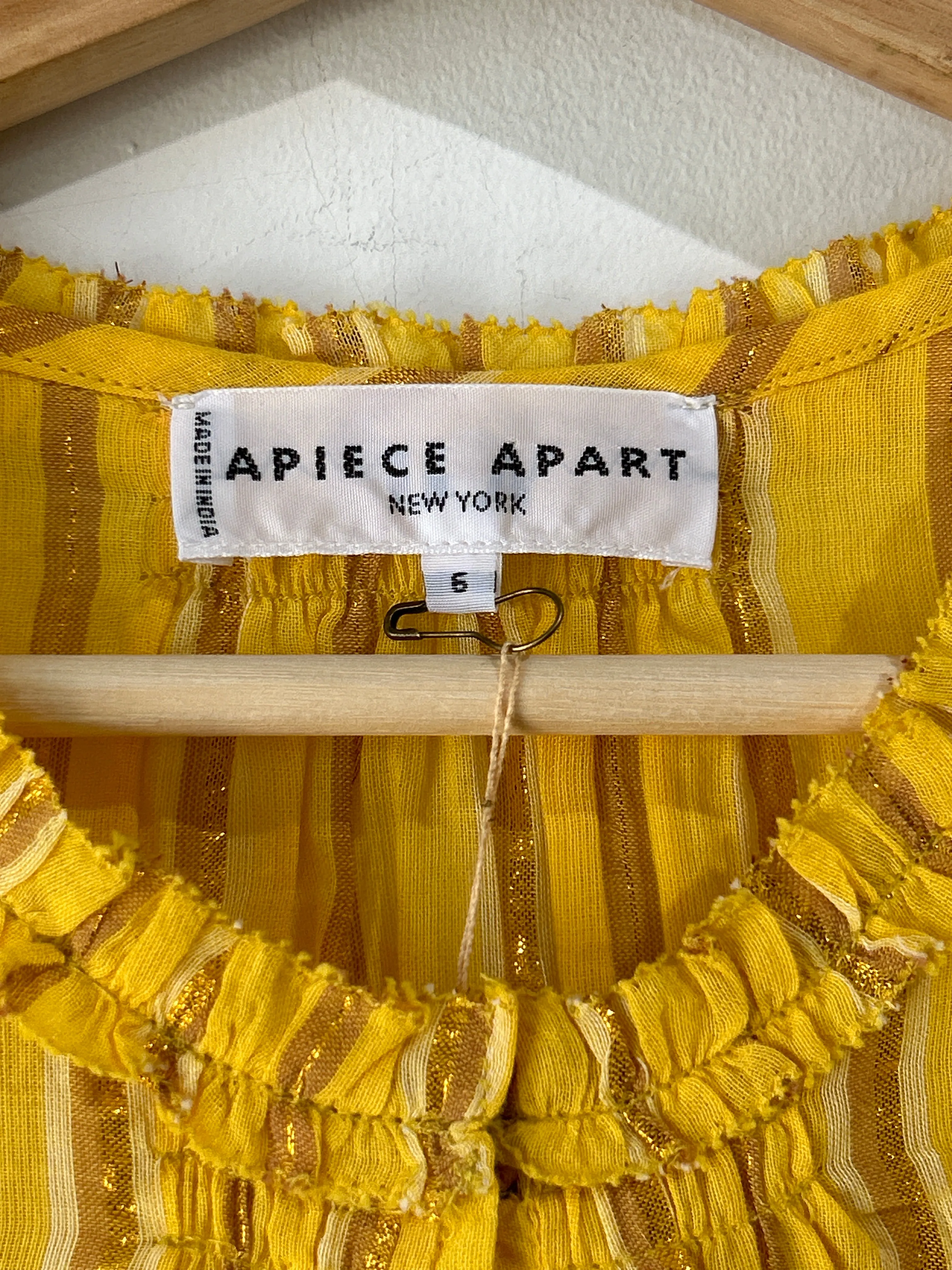 Apiece Apart Yellow Ruffle Top